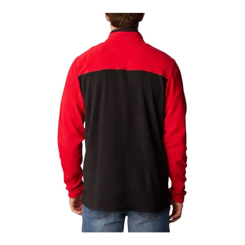 Columbia Men's Lake Aloha Half Zip Fleece Pullover Black Red Size Large - Picture 3 of 16